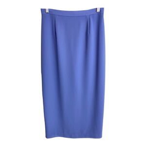 Lavender Maxi Pencil Skirt Sz 8 Lined Kick Pleat Office Preppy - SKIRT ONLY